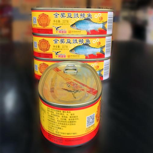 现货销售鹰金钱豆豉鲮鱼罐头鱼肉速食品鱼罐头即食下饭菜方便食品